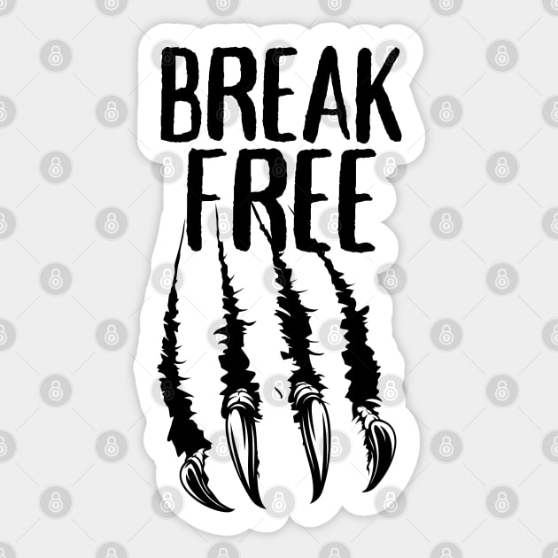 Break Free - claws Sticker by RIVEofficial